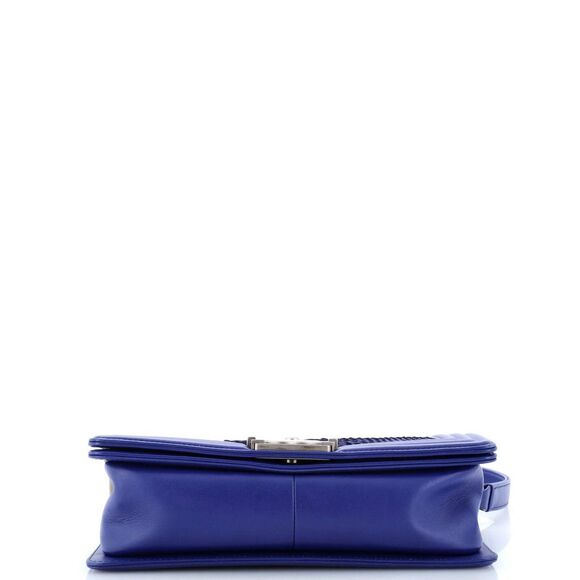 Chanel Boy Flap Bag Python Old Medium Blue - Picture 5 of 8